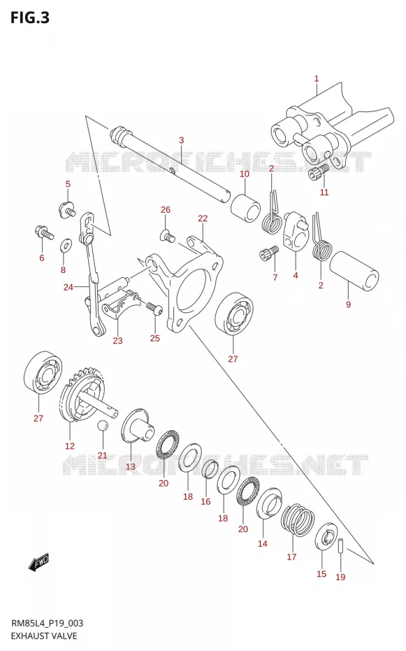 VALVE D'ECHAPPEMENT Suzuki MOTO 85 RM 2014  RM85 L4 (P19)