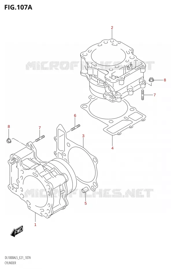 CYLINDRE Suzuki MOTO 1000 V-STROM 2015  DL1000A L5 (E21)