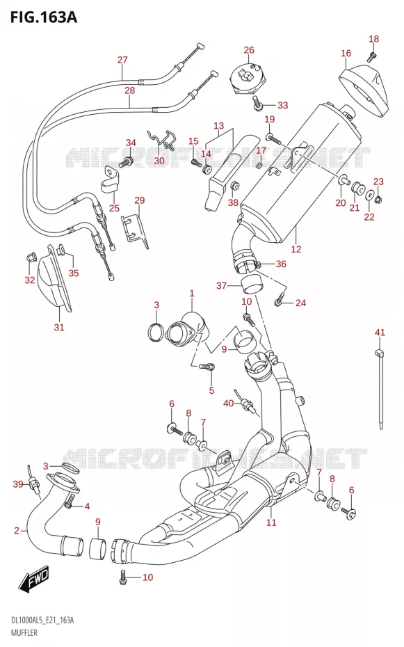 SILENCIEUX Suzuki MOTO 1000 V-STROM 2015  DL1000A L5 (E21)