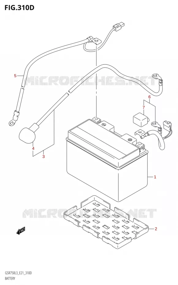 BATTERIEGSR750A:L3:E21) Suzuki MOTO 750 GSR 2013  GSR750 L3 (E21)