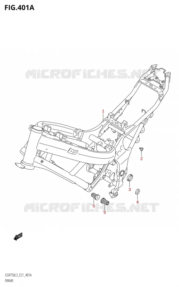 CADRE Suzuki MOTO 750 GSR 2013  GSR750UE L3 (E21)