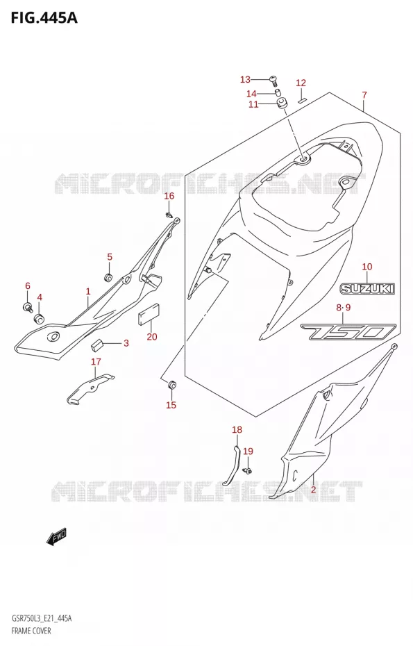 CARENAGES Suzuki MOTO 750 GSR 2013  GSR750A L3 (E21)