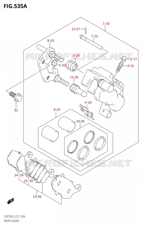 ETRIER DE FREIN AVANT Suzuki MOTO 750 GSR 2013  GSR750 L3 (E21)