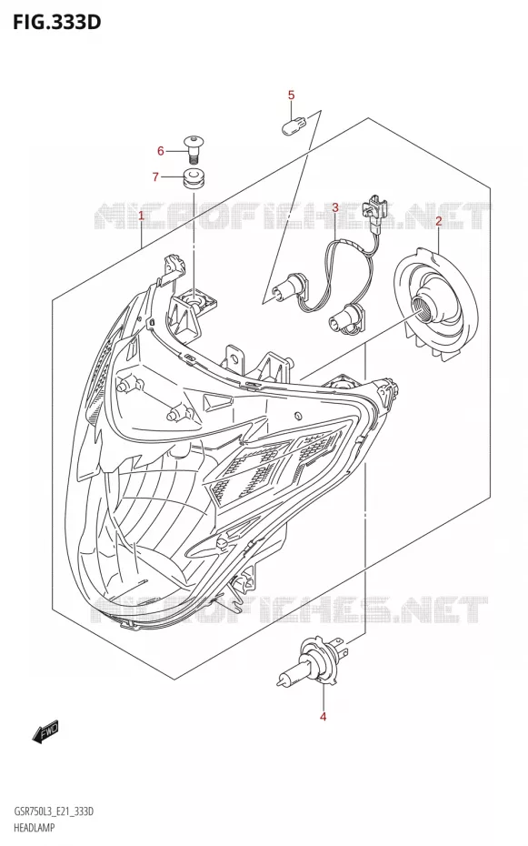 PHAREMP (GSR750A:L3:E21) Suzuki MOTO 750 GSR 2013  GSR750A L3 (E21)