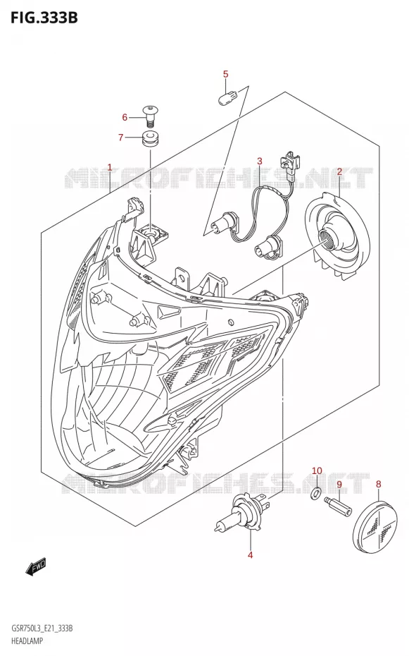 PHAREMP (GSR750:L3:E24) Suzuki MOTO 750 GSR 2013  GSR750A L3 (E21)