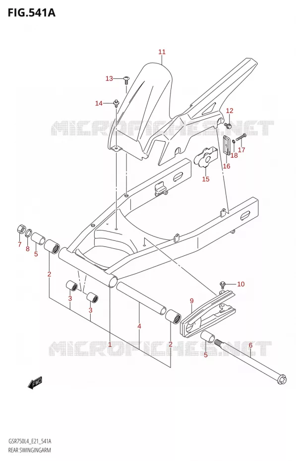 BRAS OSCILLANT Suzuki MOTO 750 GSR 2014  GSR750A L4 (E21)
