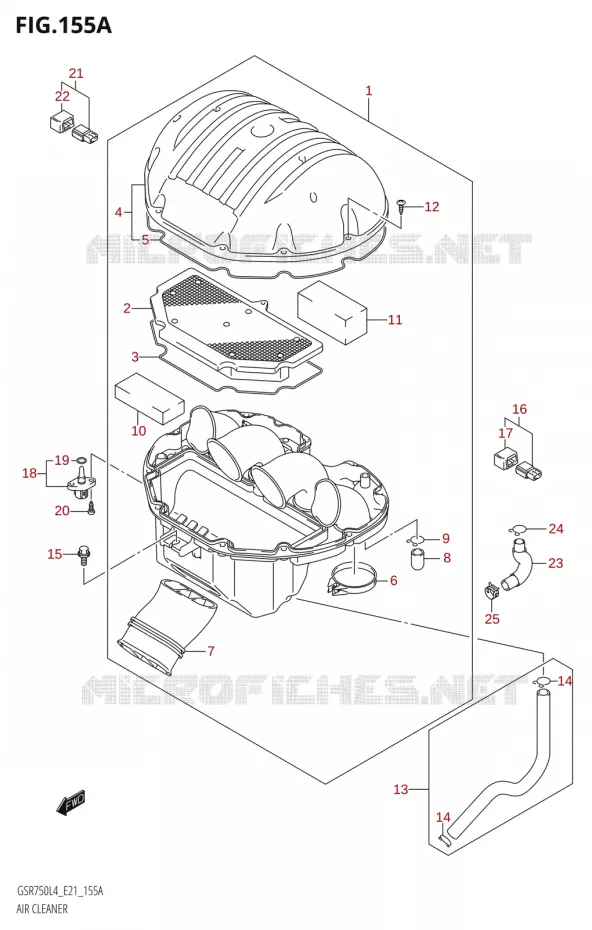 FILTRE A AIR Suzuki MOTO 750 GSR 2014  GSR750 L4