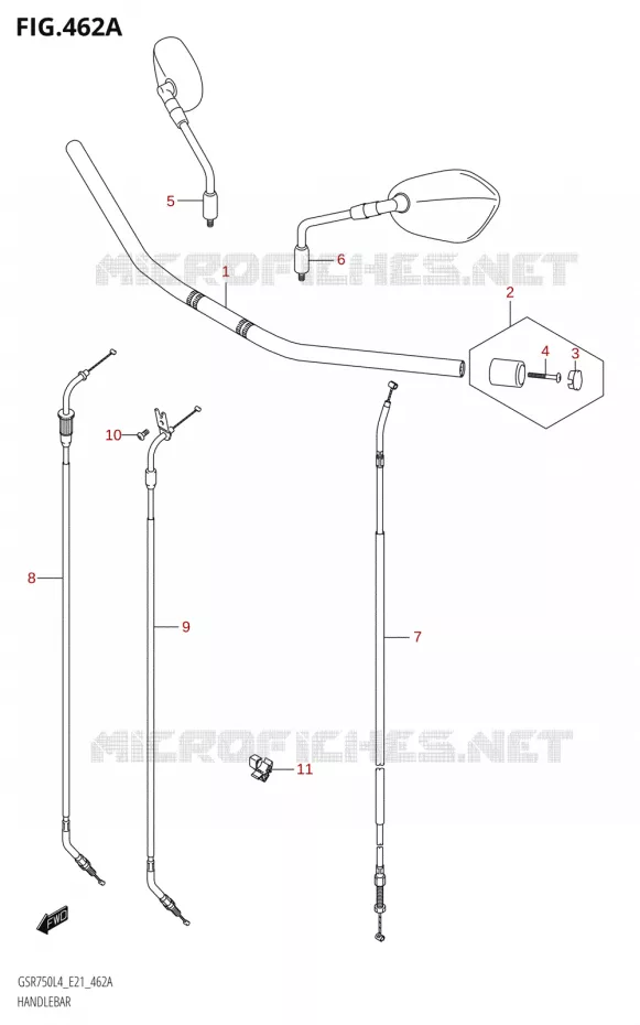 GUIDON Suzuki MOTO 750 GSR 2014  GSR750AUE L4 (E21)