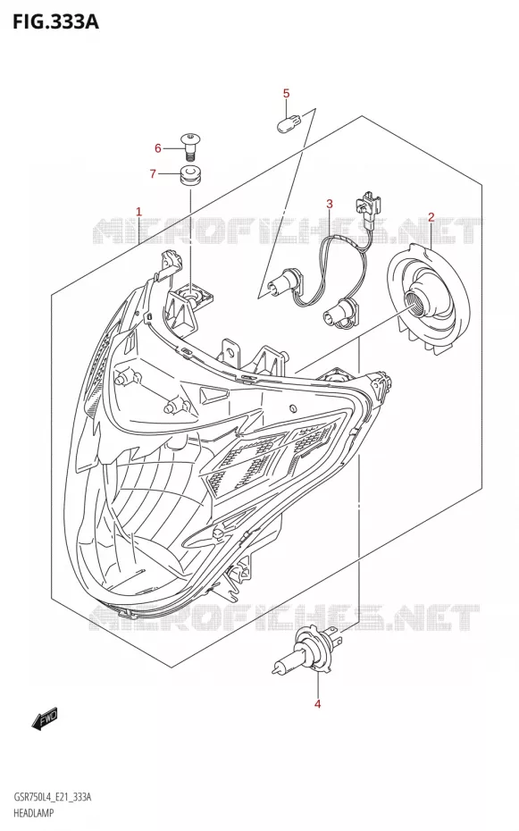 PHARE Suzuki MOTO 750 GSR 2014  GSR750 L4