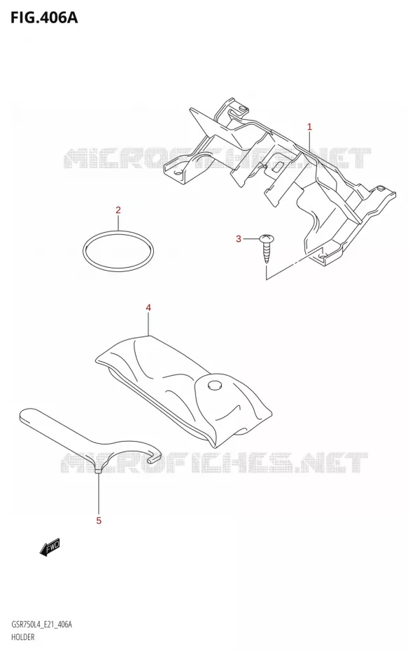 SUPPORT Suzuki MOTO 750 GSR 2014  GSR750A L4 (E21)
