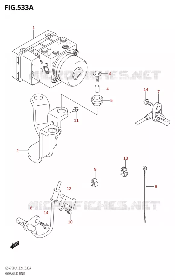 SYSTÈME ABSIT (GSR750A:L4:E21) Suzuki MOTO 750 GSR 2014  GSR750A L4 (E21)