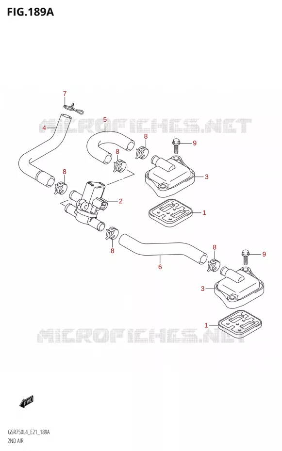SYSTEME RECYCLAGE GAZ ECHAPPEMENT Suzuki MOTO 750 GSR 2014  GSR750UE L4 (E21)