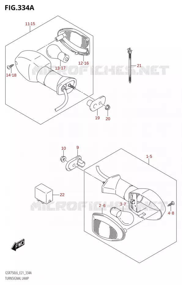 CLIGNOTANTS Suzuki MOTO 750 GSR 2016  GSR750 L6 (E21)