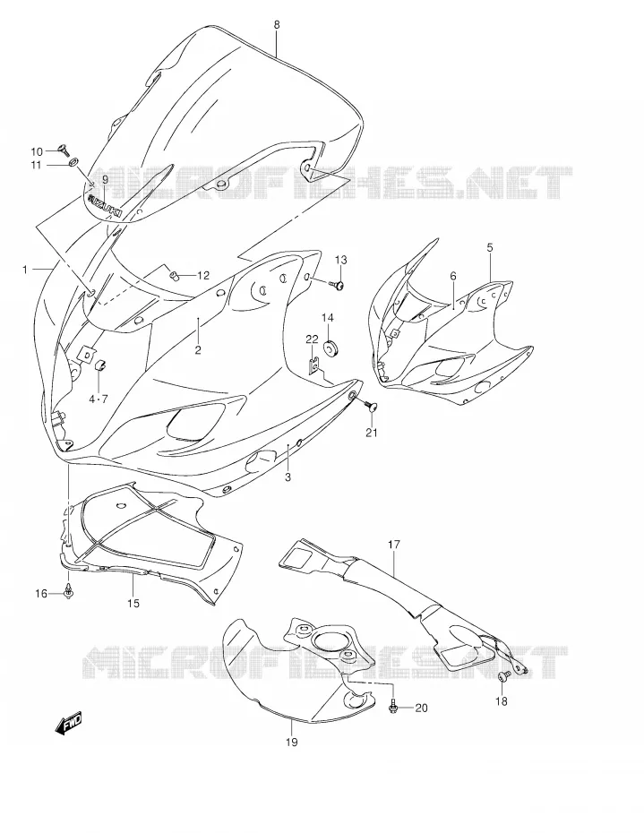 CARENAGES - ETIQUETTESS (MODELE K3) Suzuki MOTO 1000 GSX-R 2003  GSX-R1000 K3 (E02)
