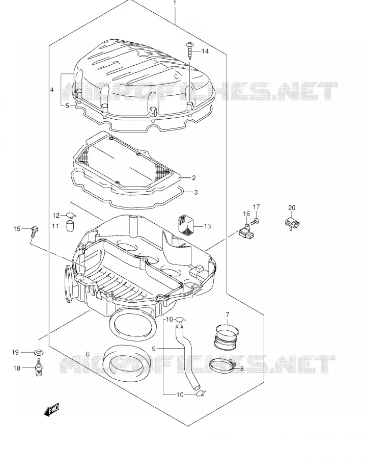 FILTRE A AIR Suzuki MOTO 1000 GSX-R 2003  GSX-R1000 K3 (E02)