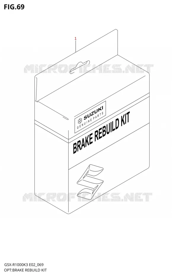 KIT REPARATION DE FREIN K3) Suzuki MOTO 1000 GSX-R 2003  GSX-R1000 K3 (E37)