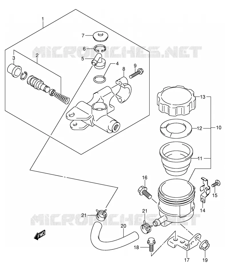 MAITRE CYLINDRE AVANT Suzuki MOTO 1000 GSX-R 2003  GSX-R1000 K3 (E37)