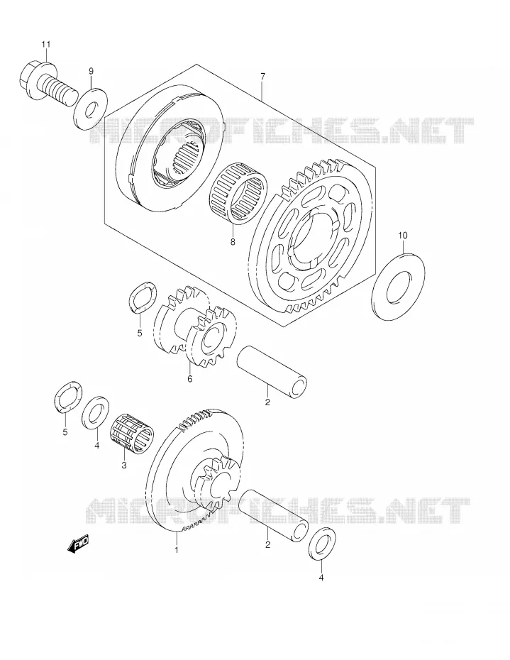 ROUE LIBRE DE DEMARREUR Suzuki MOTO 1000 GSX-R 2003  GSX-R1000 K3 (E37)
