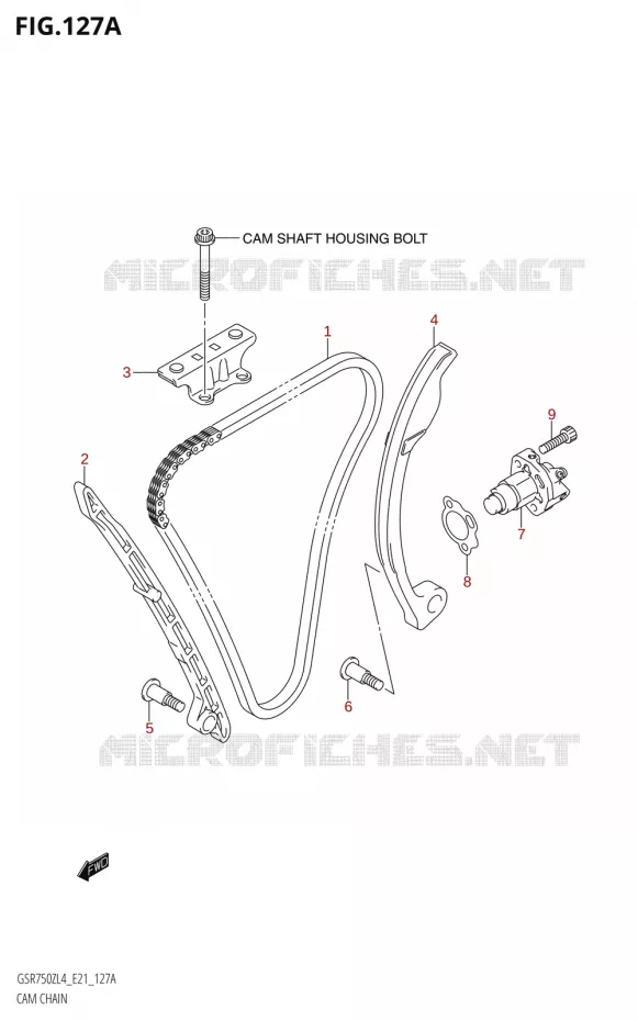 DISTRIBUTION Suzuki MOTO 750 GSR 2014  GSR750ZA L4 (E21)