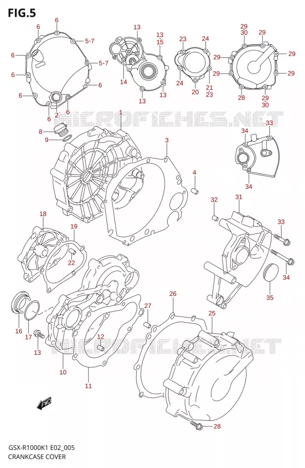 CARTER Suzuki MOTO 1000 GSX-R 2001  GSX-R1000K1(E19)