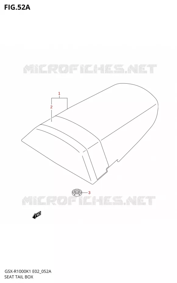 CAPOT DE SELLEGSX-R1000K2) Suzuki MOTO 1000 GSX-R 2001  GSX-R1000K1(E24)