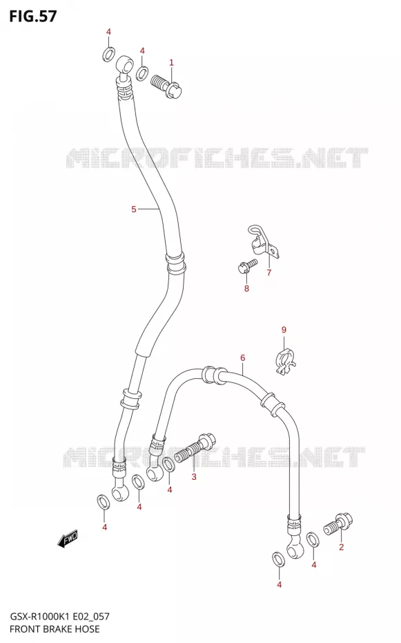DURITE DE FREIN AVANT Suzuki MOTO 1000 GSX-R 2001  GSX-R1000K1(E24)