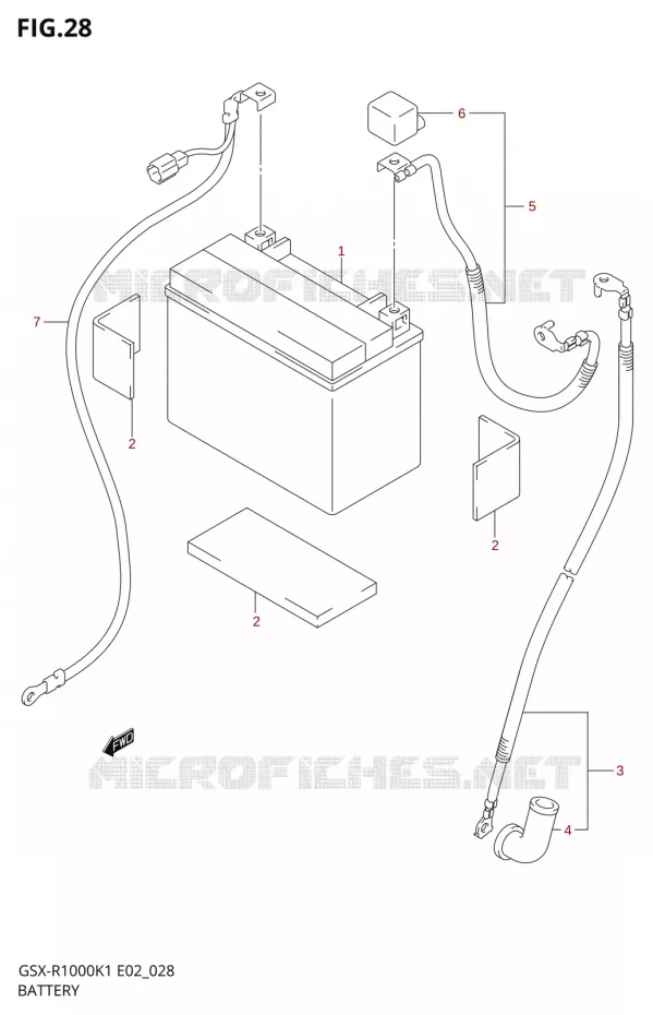 BATTERIE Suzuki MOTO 1000 GSX-R 2002  GSX-R1000K2(E2)