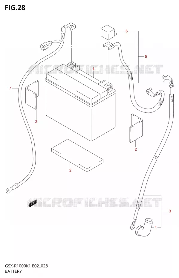 BATTERIE Suzuki MOTO 1000 GSX-R 2002  GSX-R1000U2K2(E2)