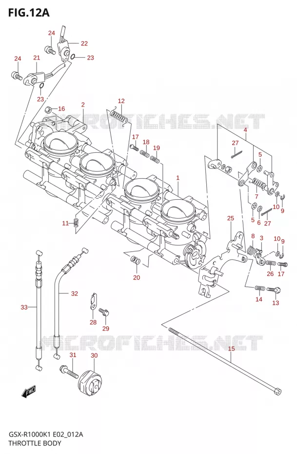 CORPS DE PAPILLON (GSX-R1000K2) Suzuki MOTO 1000 GSX-R 2002  GSX-R1000U2K2(E2)