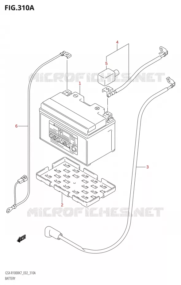 BATTERIE Suzuki MOTO 1000 GSX-R 2007  GSX-R1000 K7 (E24)
