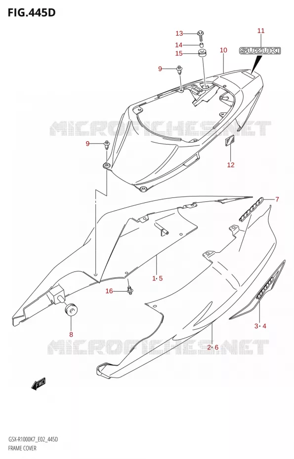 CARENAGES (GSX-R1000U2:K8:E19) Suzuki MOTO 1000 GSX-R 2007  GSX-R1000 K7 (E24)