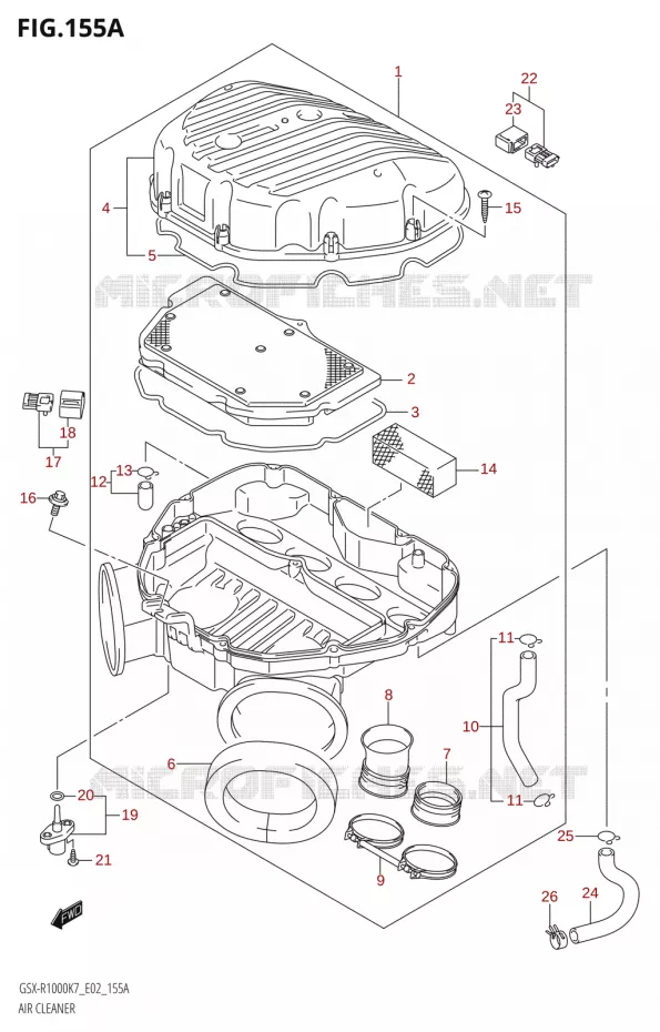 FILTRE A AIR Suzuki MOTO 1000 GSX-R 2007  GSX-R1000 K7 (E19)