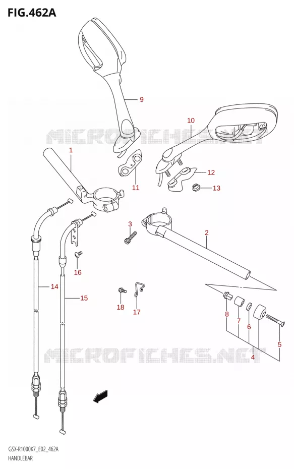 GUIDON Suzuki MOTO 1000 GSX-R 2007  GSX-R1000 K7 (E02)