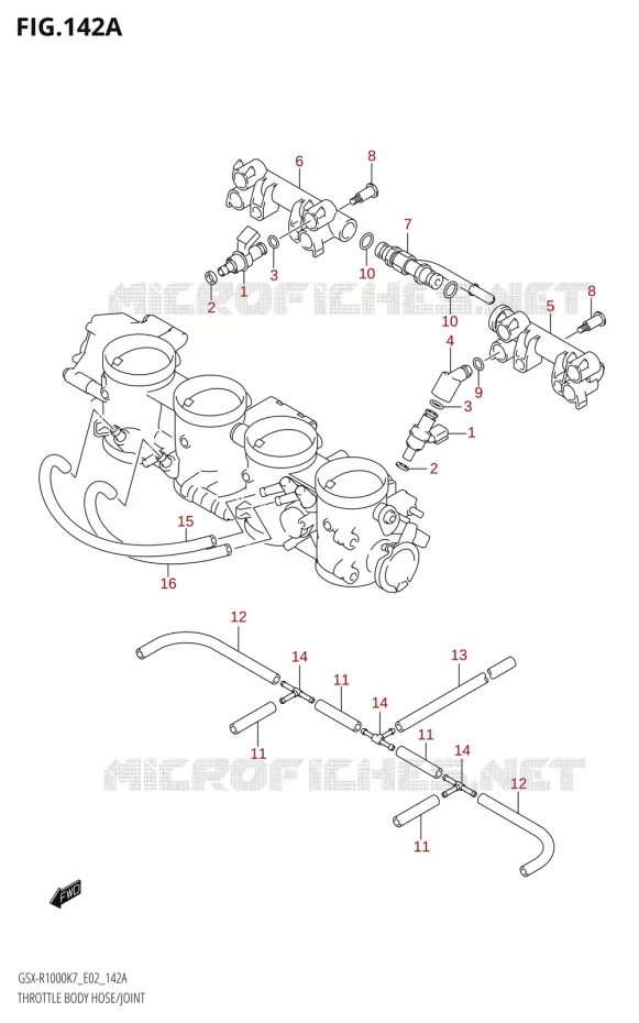 INJECTEURS Suzuki MOTO 1000 GSX-R 2007  GSX-R1000 K7 (E19)