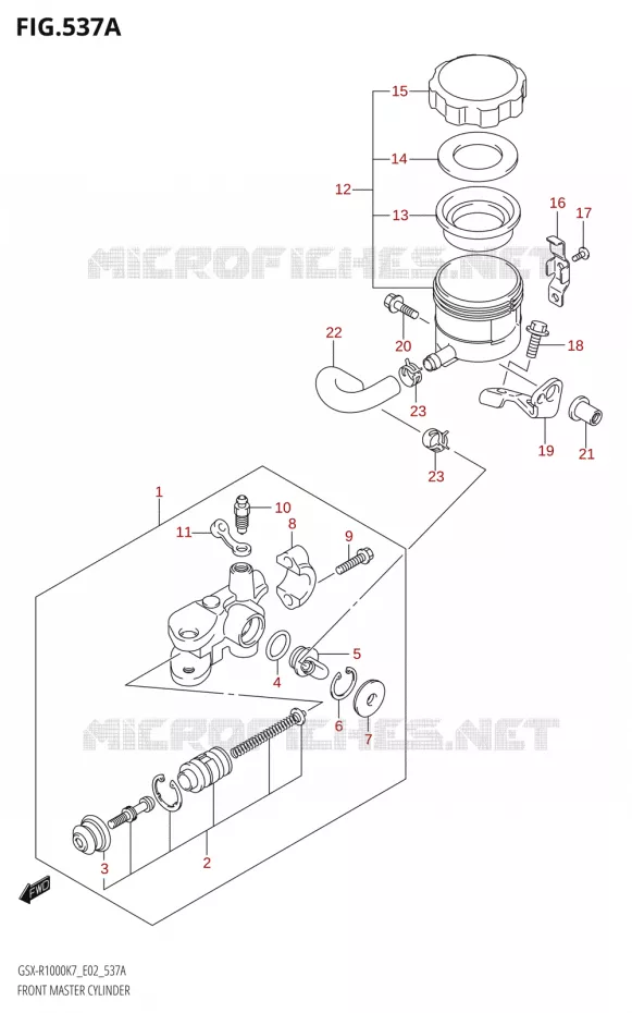 MAITRE CYLINDRE AVANT Suzuki MOTO 1000 GSX-R 2007  GSX-R1000 K7 (E02)