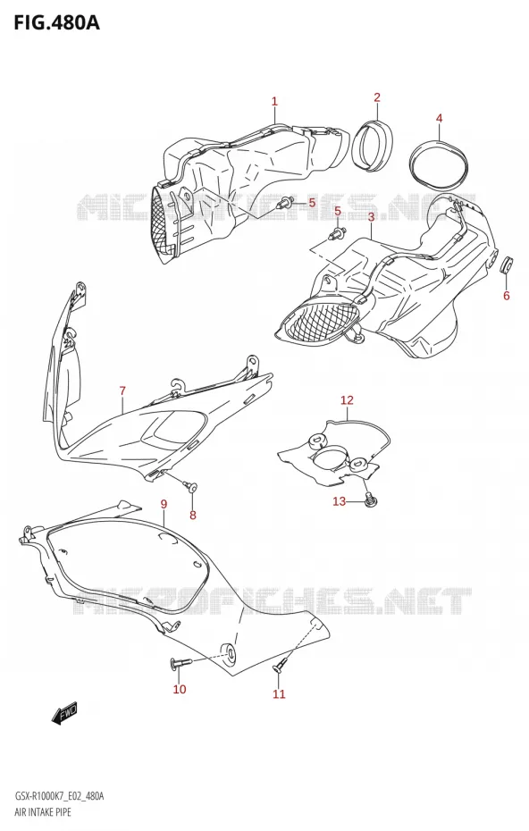 PRISE D AIR Suzuki MOTO 1000 GSX-R 2007  GSX-R1000 K7 (E02)