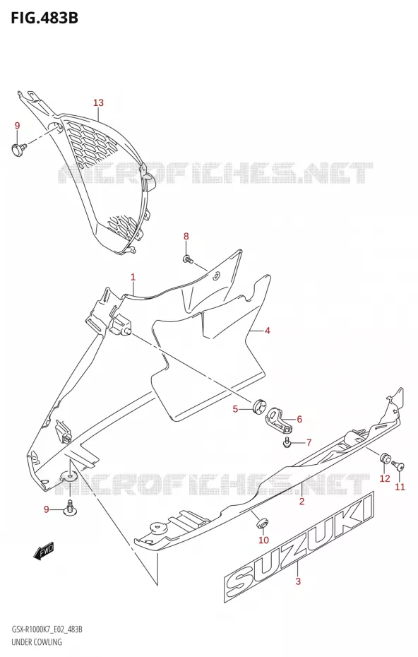 SABOT COWLING (K8) Suzuki MOTO 1000 GSX-R 2007  GSX-R1000 K7 (E51)