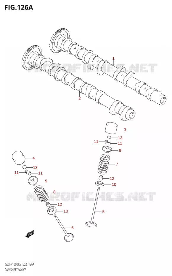 ARBRE A CAMES - SOUPAPES Suzuki MOTO 1000 GSX-R 2006  GSX-R1000 K6 (E24)