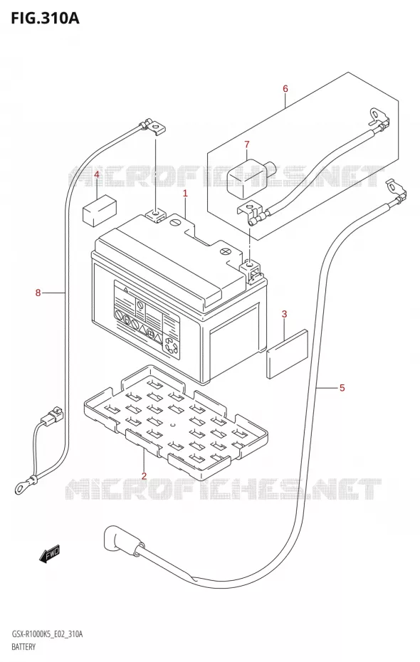BATTERIE Suzuki MOTO 1000 GSX-R 2006  GSX-R1000 K6 (E24)