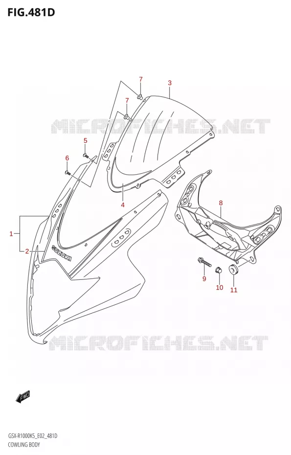 CARENAGES (GSX-R1000U2:K6:E19) Suzuki MOTO 1000 GSX-R 2006  GSX-R1000 K6 (E37)