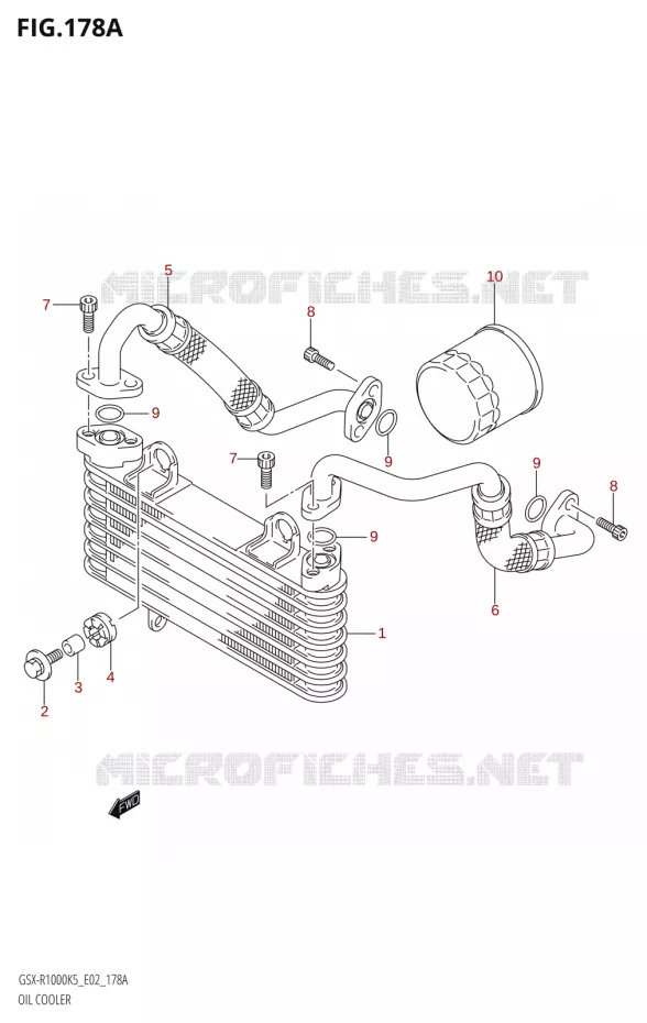 RADIATEUR D'HUILE Suzuki MOTO 1000 GSX-R 2006  GSX-R1000 K6 (E24)