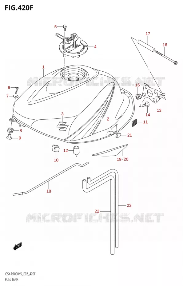 RESERVOIR D'ESSENCE:K6:(E24,P37)) Suzuki MOTO 1000 GSX-R 2006  GSX-R1000 K6 (E24)