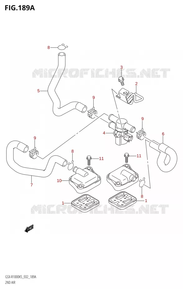 SYSTEME RECYCLAGE GAZ ECHAPPEMENT Suzuki MOTO 1000 GSX-R 2006  GSX-R1000 K6 (E19)