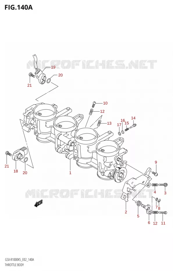 CORPS DE PAPILLON Suzuki MOTO 1000 GSX-R 2005  GSX-R1000 K5 (E24)