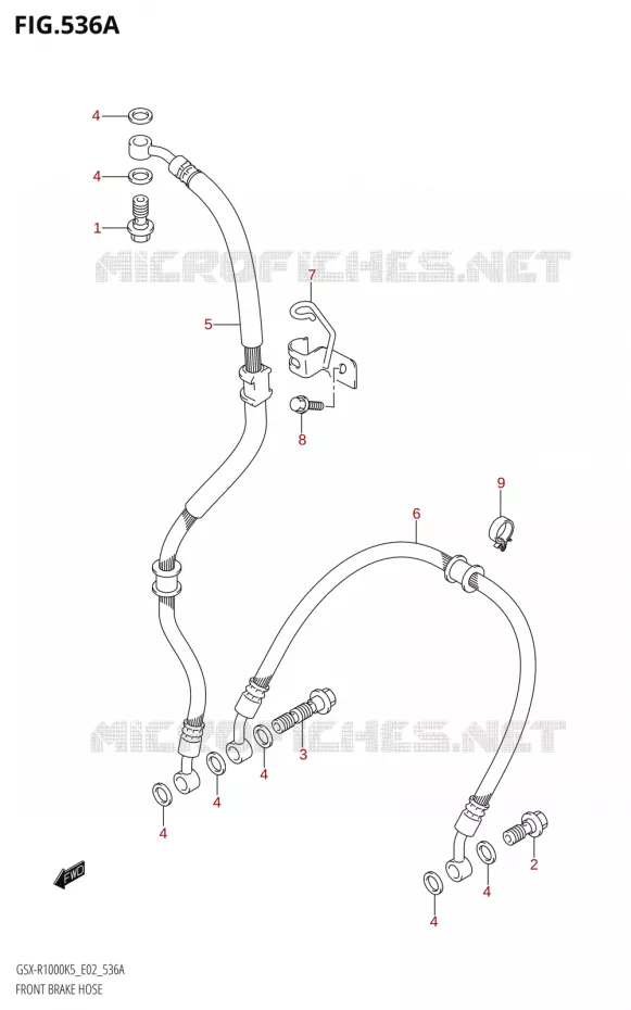 DURITE DE FREIN AVANT Suzuki MOTO 1000 GSX-R 2005  GSX-R1000 K5 (E24)