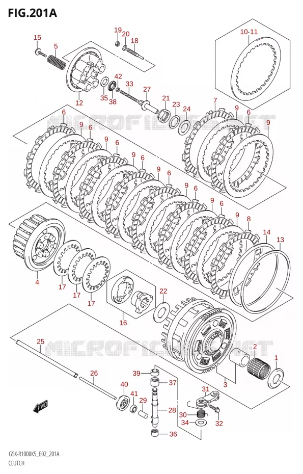 EMBRAYAGE Suzuki MOTO 1000 GSX-R 2005  GSX-R1000 K5 (E19)