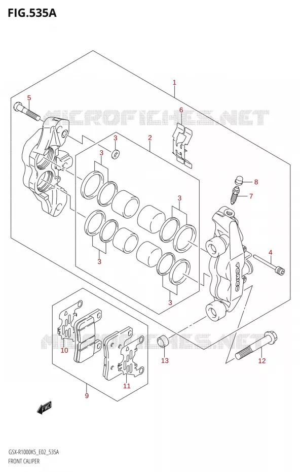 ETRIER DE FREIN AVANT Suzuki MOTO 1000 GSX-R 2005  GSX-R1000 K5 (E37)