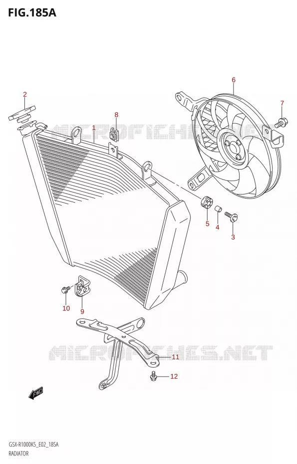 RADIATEUR Suzuki MOTO 1000 GSX-R 2005  GSX-R1000 K5 (E19)