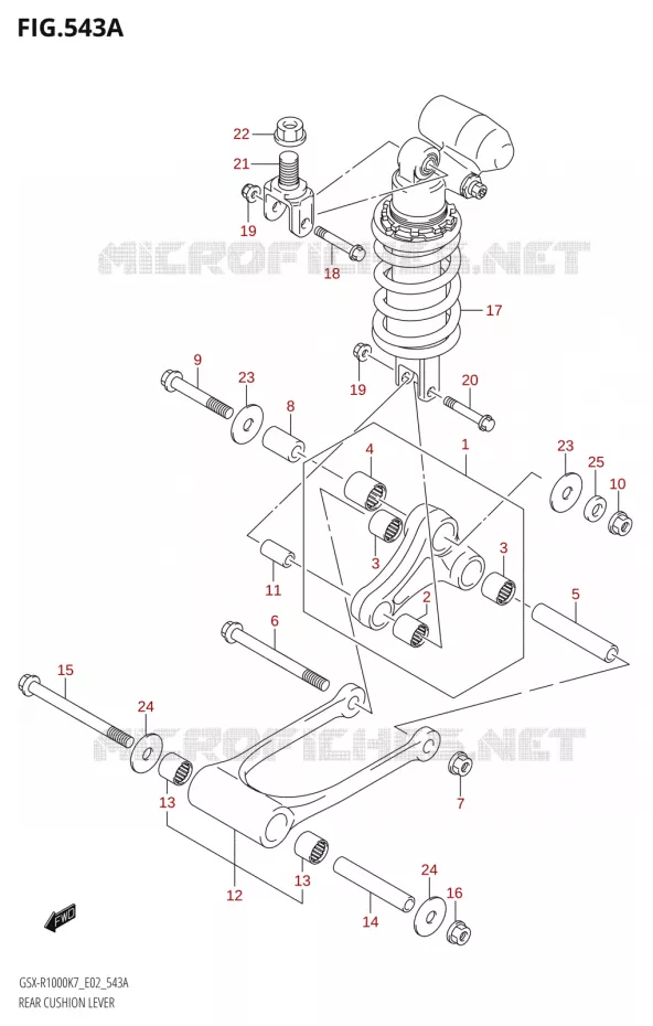 BIELLETTE DE SUSPENSION ARRIERE Suzuki MOTO 1000 GSX-R 2008  GSX-R1000 K8 (E02)