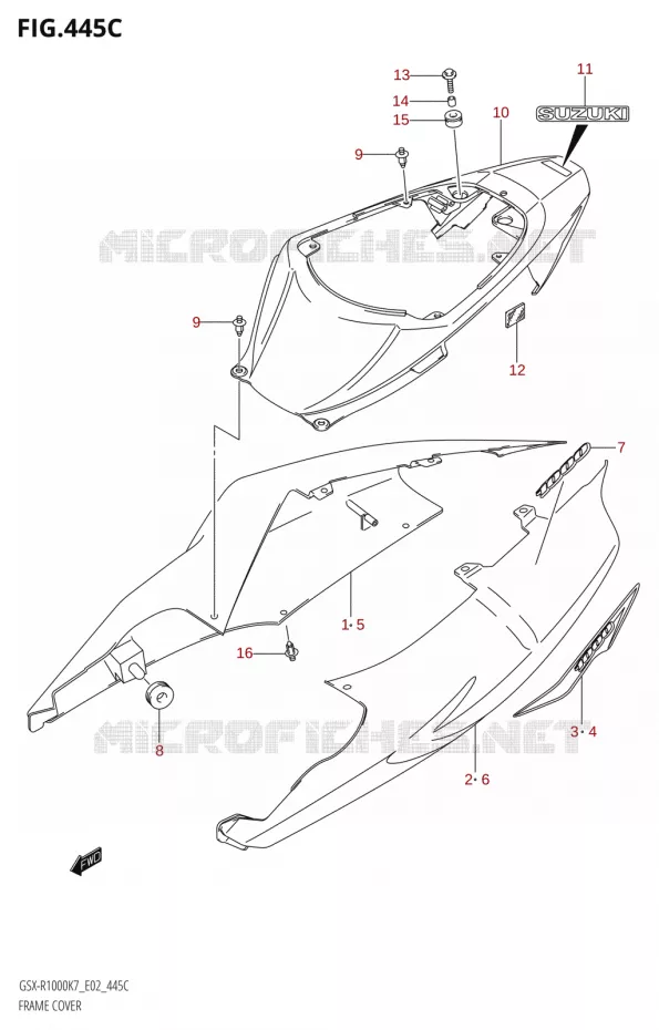 CARENAGES (GSX-R1000:K8:(E02,E19,E24,E51,P37)) Suzuki MOTO 1000 GSX-R 2008  GSX-R1000 K8 (E19)